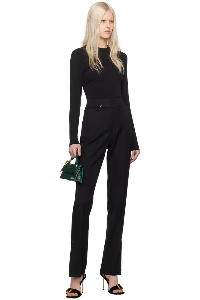JACQUEMUS Black Les Classiques 'Le Pantalon Tibau' Trousers, photo 4 of 4 from SSENSE