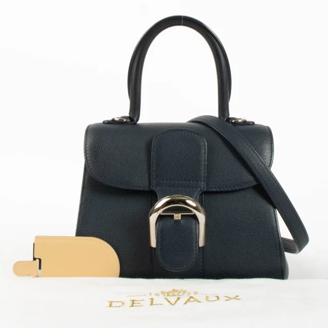 Delvaux Navy Rodeo Calf Brillant Mini Bag in Navy Calfskin from Labellov, photo 2 of 6