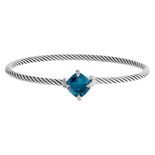 David Yurman "Chatelaine" bangle in Blue Sterling Silver from Gray And Sons