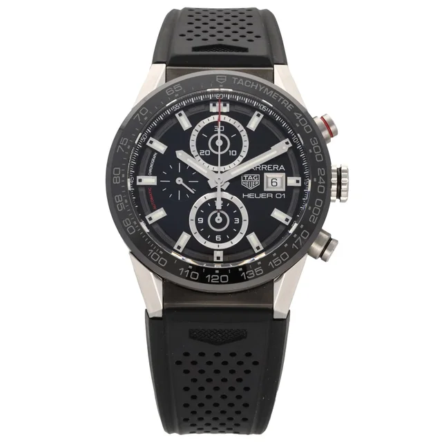 TAG Heuer Carrera CAR201Z 43mm Stainless Steel Watch from H&T