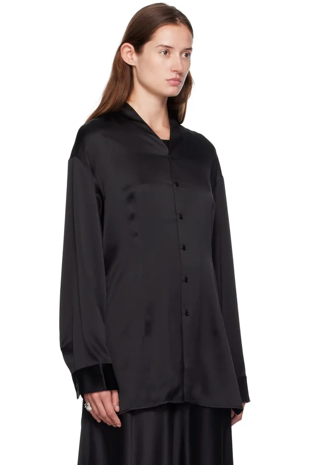 LISA YANG Black Button-Up Shirt, photo 2 of 4 from SSENSE