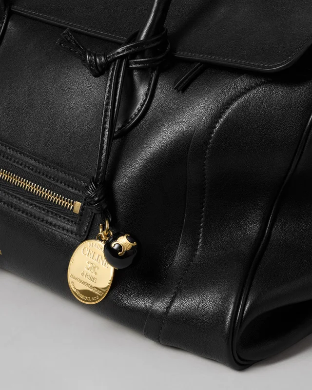 MAISON CELINE MEDALLION CHARM IN SMOOTH LAMBSKIN AND METAL, photo 3 of 3 from SENSER