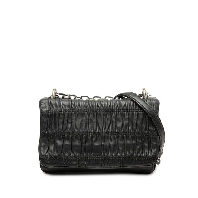 Black Prada Nappa Gaufre Shoulder Bag in Black Nappa leather from Designer Revival, photo 1 of 1