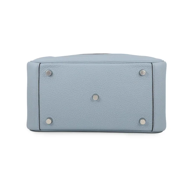 Hermès Lindy Verso Blue Lin/Blue Gacier Taurillon Clemence Size 26 in Blue Clemence leather from GALLERY RARE, photo 3 of 7
