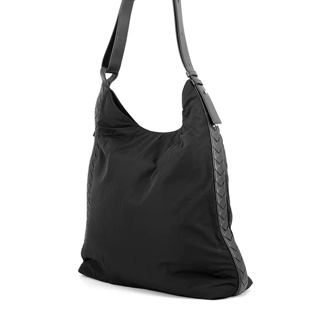 Bottega Veneta Crossboard Hobo Bag Black776221VCQGC8803 Nylon Leather in Nylon from GALLERY RARE, photo 2 of 3