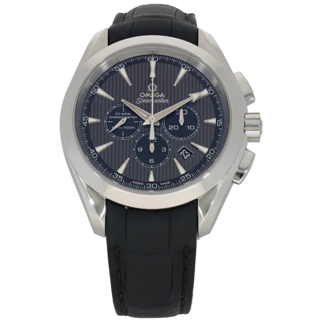 Omega Seamaster Aqua Terra 231.13.44.50.06.001 44mm Stainless Steel Watch in Leather from H&T