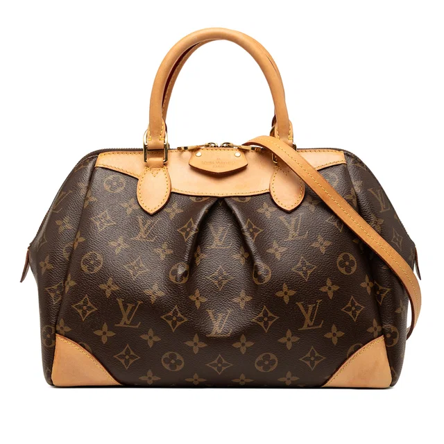 Brown Louis Vuitton Monogram Segur Satchel in Brown Coated canvas from Designer Revival