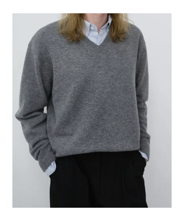 Dunst V-Neck Cashmere Knitted Sweater, photo 3 of 8 from SENSER