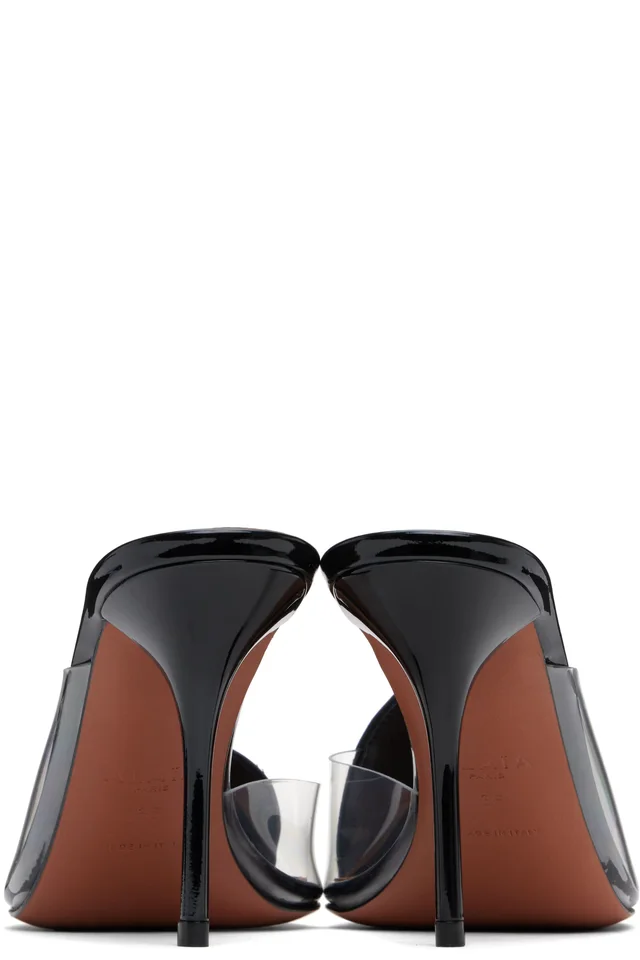 ALAÏA Black Calfskin Leather 90 Mules, photo 2 of 5 from SSENSE