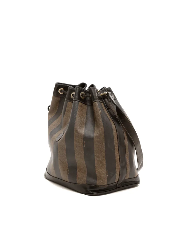 Fendi Pequin Drawstring Bucket Bag in Canvas from A Retro Tale, photo 2 of 9