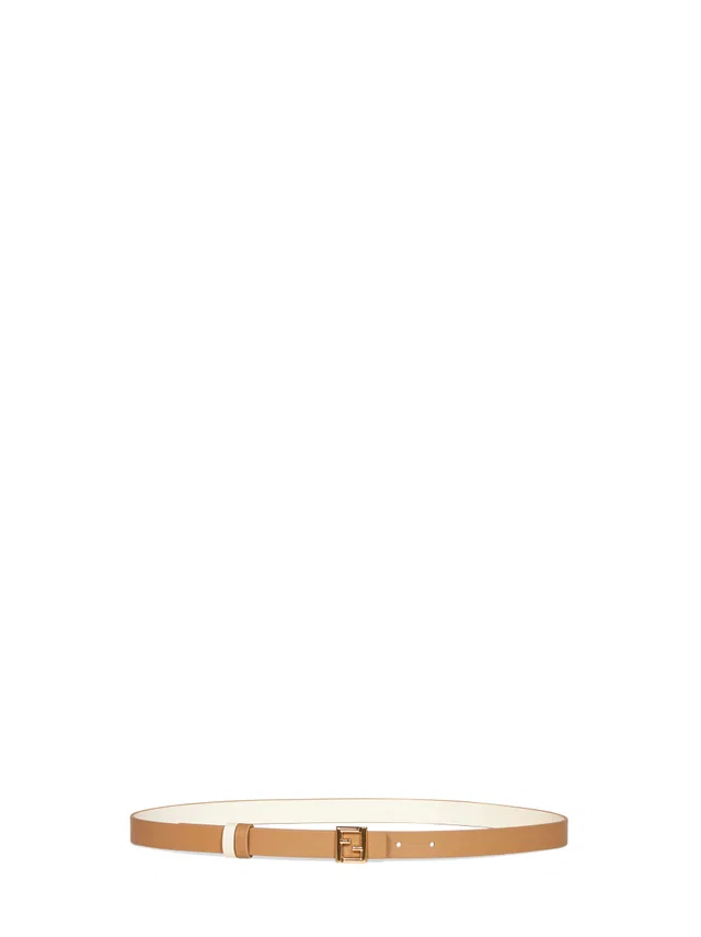 Fendi Reversible Leather Ff Belt — Beige Calf in Beige Leather from HEWI