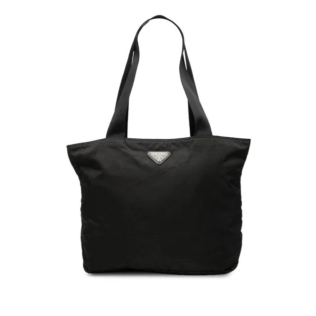 Black Prada Tessuto Tote in Black Nylon from Designer Revival