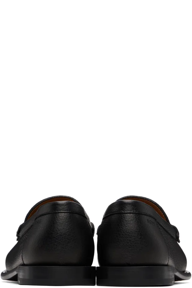 BOSS Black Leather Loafers, photo 2 of 5 from SSENSE