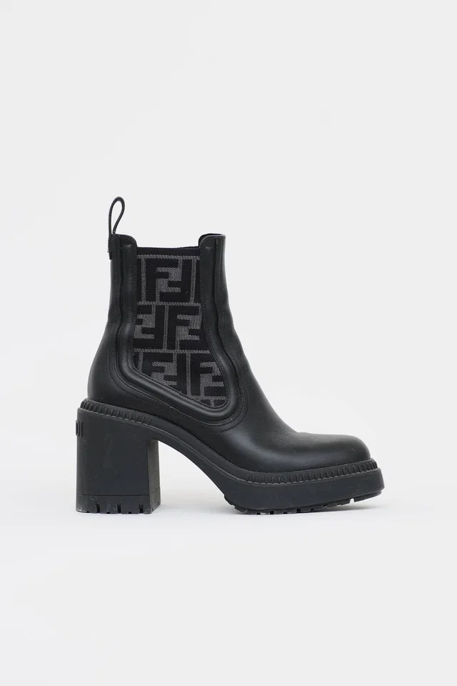 Fendi Domino Biker Boot in Leather from VSP Consignment