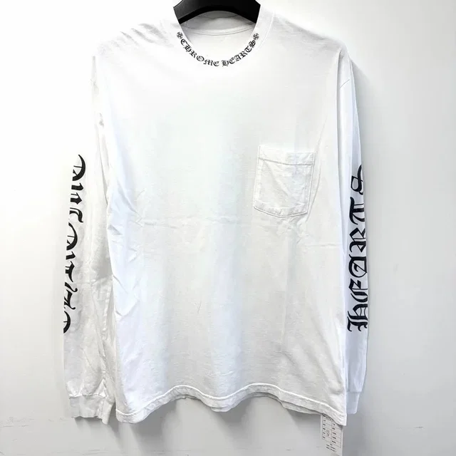 Chrome Hearts Long Sleeve Sanskrit Collar/Arm 1XL in white from Grailed