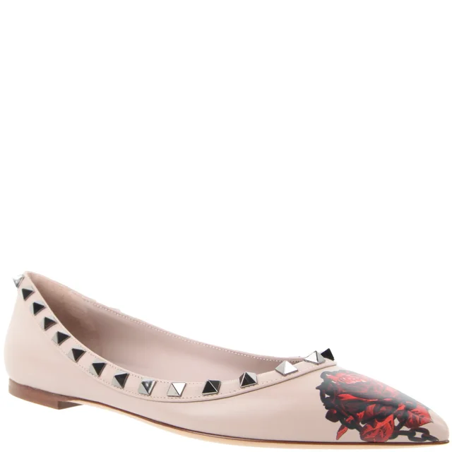 VALENTINO GARAVANI Undercover x Rockstud Ballerina Nappa Rose Print, Poudre from Cultstatus, photo 1 of 1