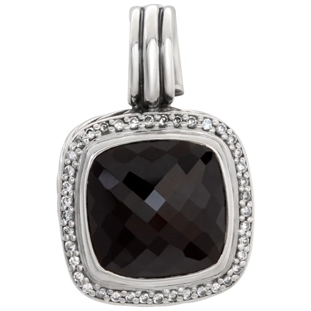 David Yurman Medium Onyx Albion Pendant in Yellow Gold, Sterling Silver from Gray And Sons