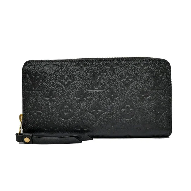Louis Vuitton Empreinte Noir Zippy Wallet Monogram Black Leather in Black Leather from The Reluxe