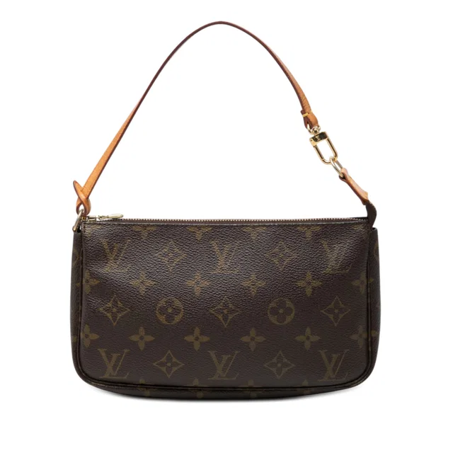 Brown Louis Vuitton Monogram Pochette Accessoires Shoulder Bag in Brown Coated canvas from Designer Revival