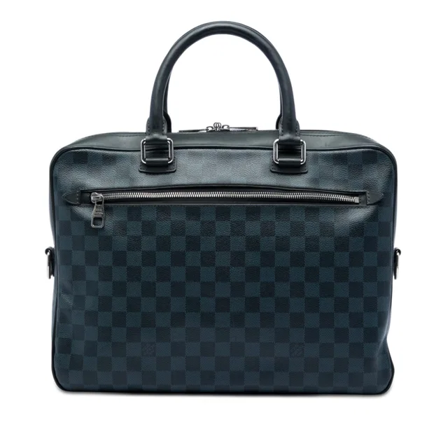 Blue Louis Vuitton Damier Cobalt Porte Documents Business in Blue Canvas from Designer Revival