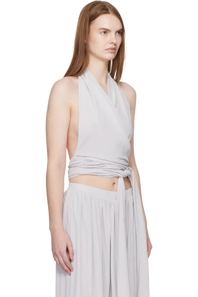 Aya Muse Gray Aelir Top, photo 2 of 4 from SSENSE