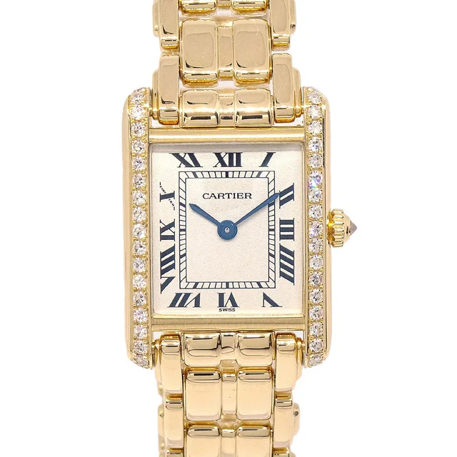 Cartier Tank SM Ref.11512 Quartz Watch 18KYG Diamond from AMORE Vintage Tokyo