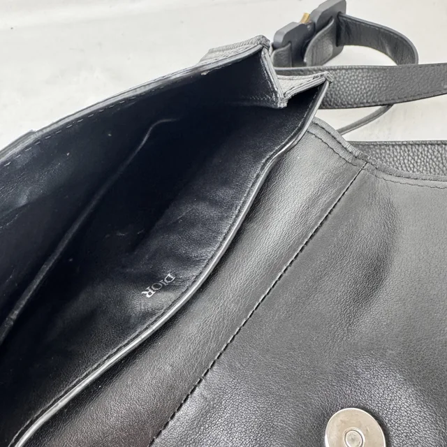 Dior Saddle Belt Bag in calfskin, Calfskin leather, grained calfskin, Metal from Reowned, photo 9 of 9