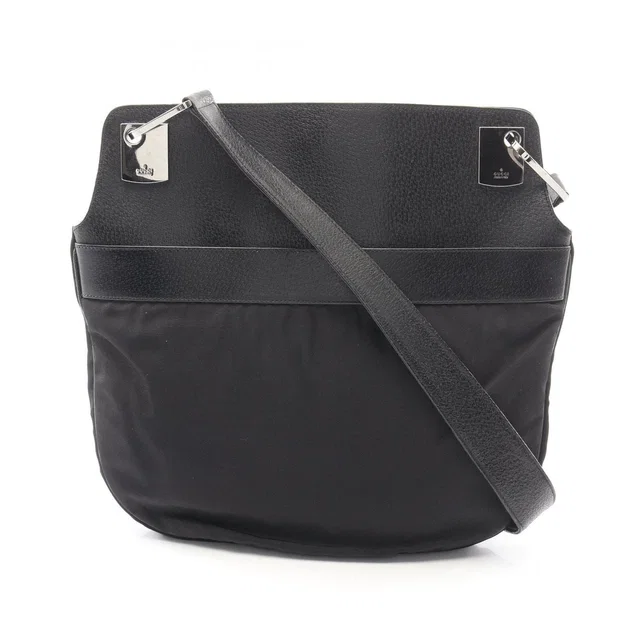 Gucci Shoulder Bag 001 Black Nylon Leather in Black Nylon from The Reluxe