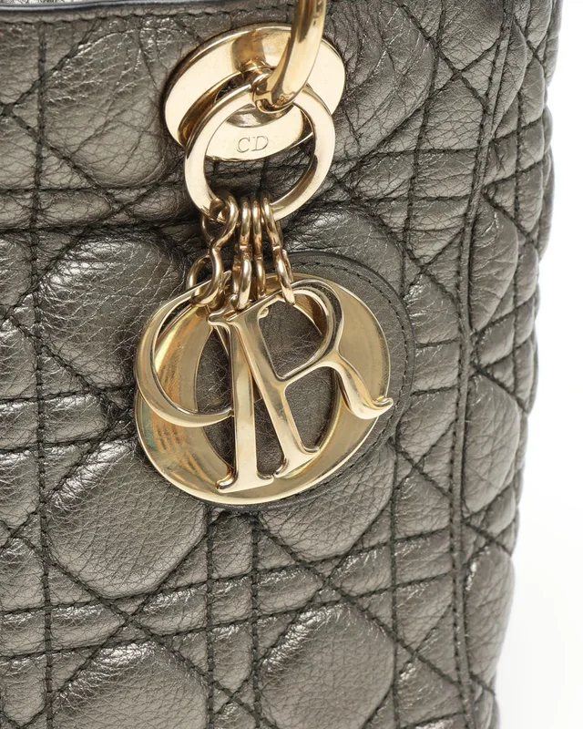 Medium Cannage Metallic Soft Lady Dior Bag in Leather from A Retro Tale, photo 6 of 12
