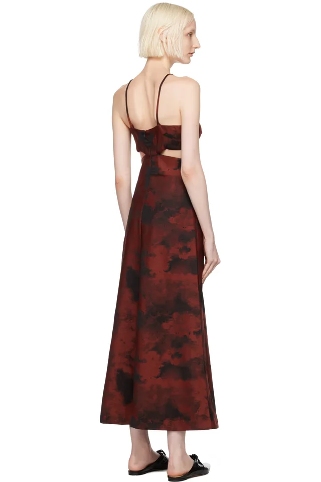 BITE Red & Black Aquilone Midi Dress, photo 3 of 4 from SSENSE