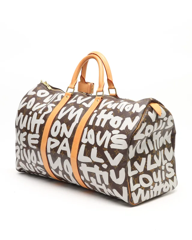 Louis Vuitton Keepall 50 Graffiti Weekend Bag in Coated canvas from A Retro Tale, photo 3 of 11