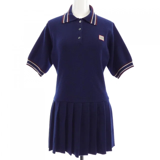 Miu Miu Dress Navy in Navy Cashmere from The Reluxe
