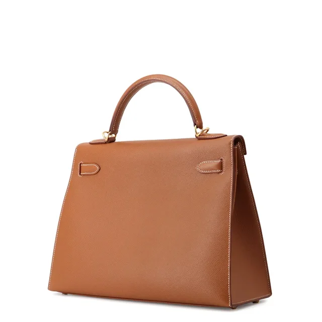 Hermès Kelly Sellier Gold Epsom Size 32 in Gold Epsom leather from GALLERY RARE, photo 2 of 18