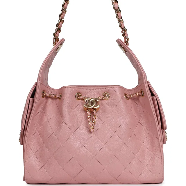 Chanel Small 25 Hobo Bag Pink Caviar Gold Hardware in Pink Caviar leather from Madison Avenue Couture