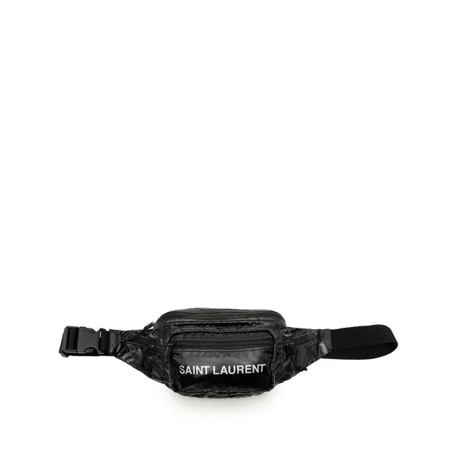 Black Saint Laurent Nylon Nuxx Belt Bag in Black Nylon from Designer Revival