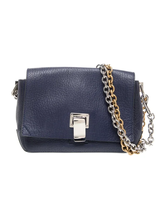 Proenza Schouler Leather Shoulder Bag in blue Leather from The RealReal