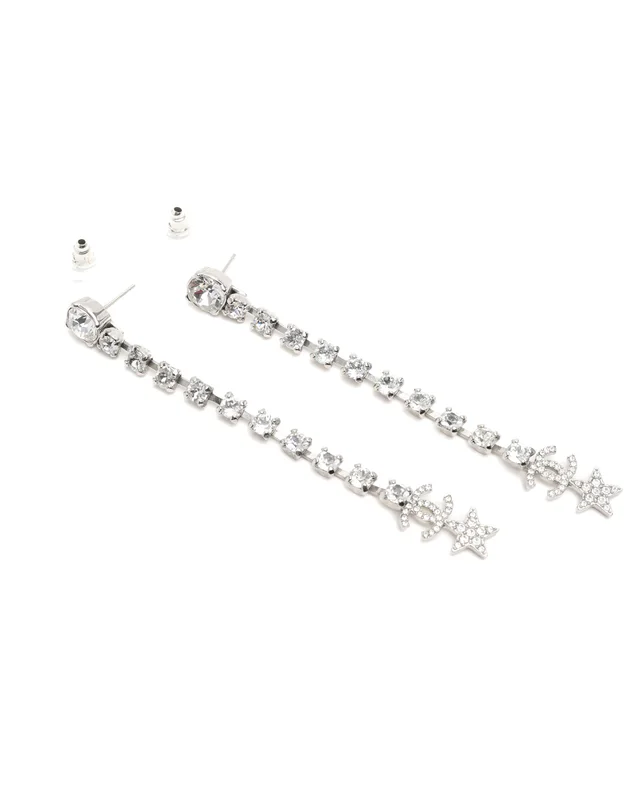 Chanel Coco Mark Rhinestone Dangling Earrings from A Retro Tale, photo 2 of 2