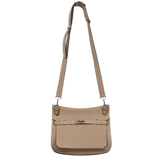Hermès Gris Tourterelle Gray Taurillon Clemence Jypsiere 28 in Grey Clemence leather from AMORE Vintage Tokyo