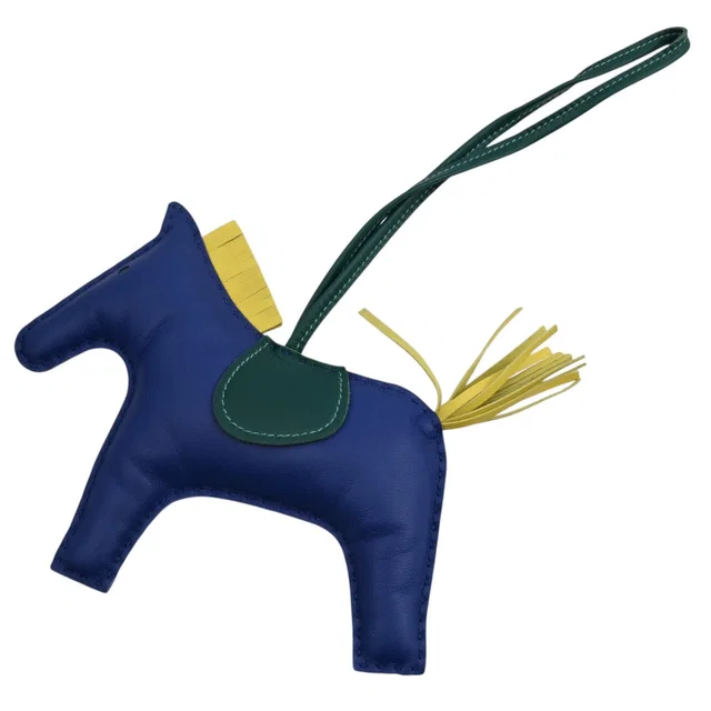 Hermès 2017 Rodeo GM Blue Electric/Malachite/Lime in Blue from VINTAGE QOO TOKYO