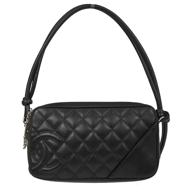 Chanel 2005-2006 Black Calfskin Cambon Ligne Handbag in Black Calfskin from AMORE Vintage Tokyo