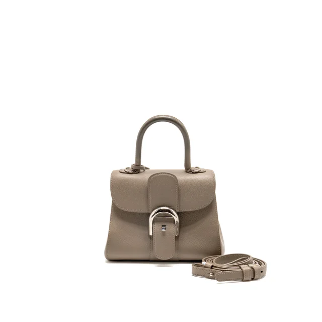 Delvaux mini brillant calfskin grey SHW in Grey Calfskin from EMIER