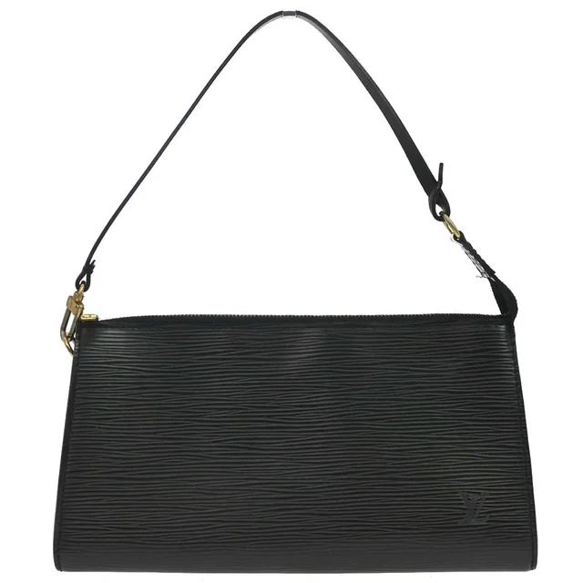 Louis Vuitton Black Epi Pochette Accessoires 24 Handbag M52952 in Black Leather from AMORE Vintage Tokyo