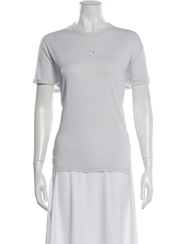 Stella McCartney Crew Neck Short Sleeve T-Shirt in white from The RealReal