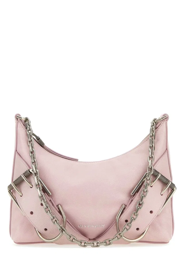 Givenchy Voyou Boyfriend Shoulder Bag — Pink in Pink Calfskin from HEWI