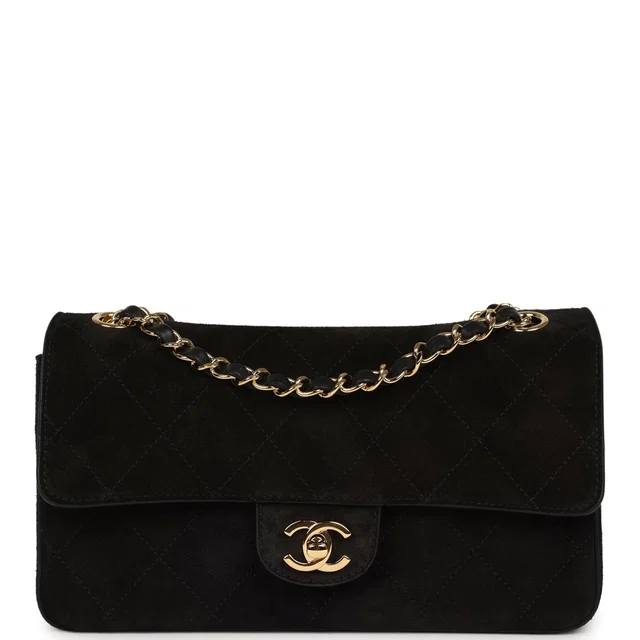 Chanel Medium "Souplissimo" Flap Bag Black Suede Gold Hardware in Black Suede from Madison Avenue Couture