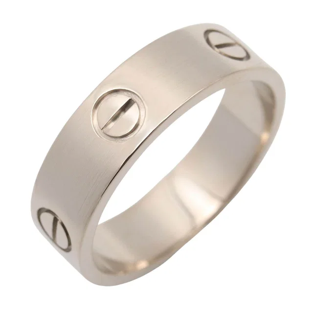 Cartier Love Au750 White Gold Ring Size 20 in White from LuxUness