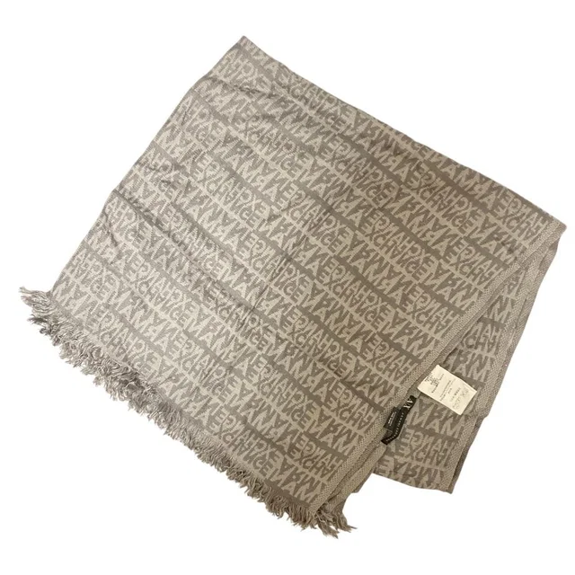 Giorgio Armani Exchange Logo Jacquard Wool Blend Scarf in Wool from LuxUness