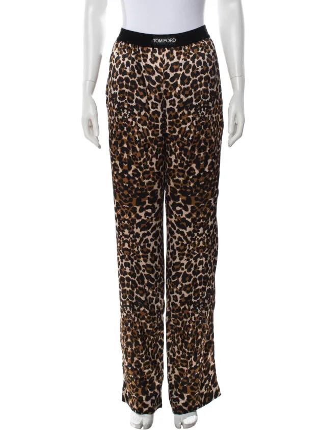 Tom Ford Silk Wide Leg Pants in multicolor Silk from The RealReal