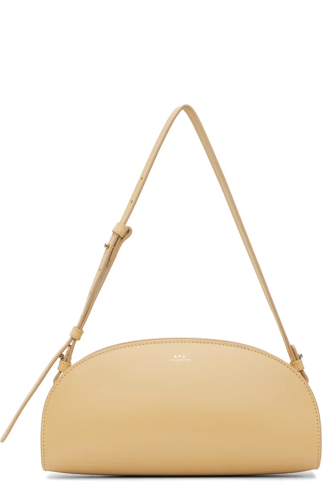 A.P.C. Beige Demi-Lune Shoulder Bag, image 1 of 1 from SSENSE