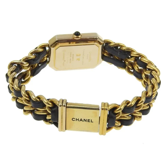 Chanel Premiere Rock Quartz Plated Metal And Leather Watch in Leather from HEWI, photo 2 of 10